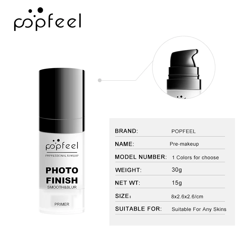 POPFEEL-برايمر للوجه يدوم طويلاً ، يطمس ويملأ الخطوط الدقيقة ، مكياج ناعم للبشرة