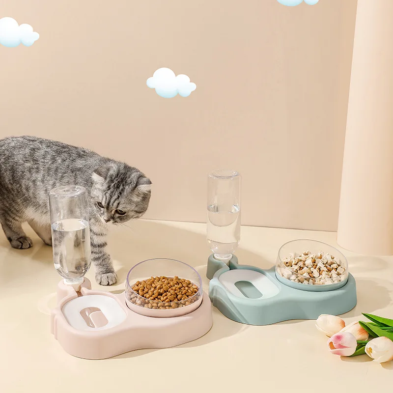 Pet automatic water dispenser dual-use drinking bowl feeder cat bowl water dispenser Yiwu pet supplies wholesale factory Cat toy