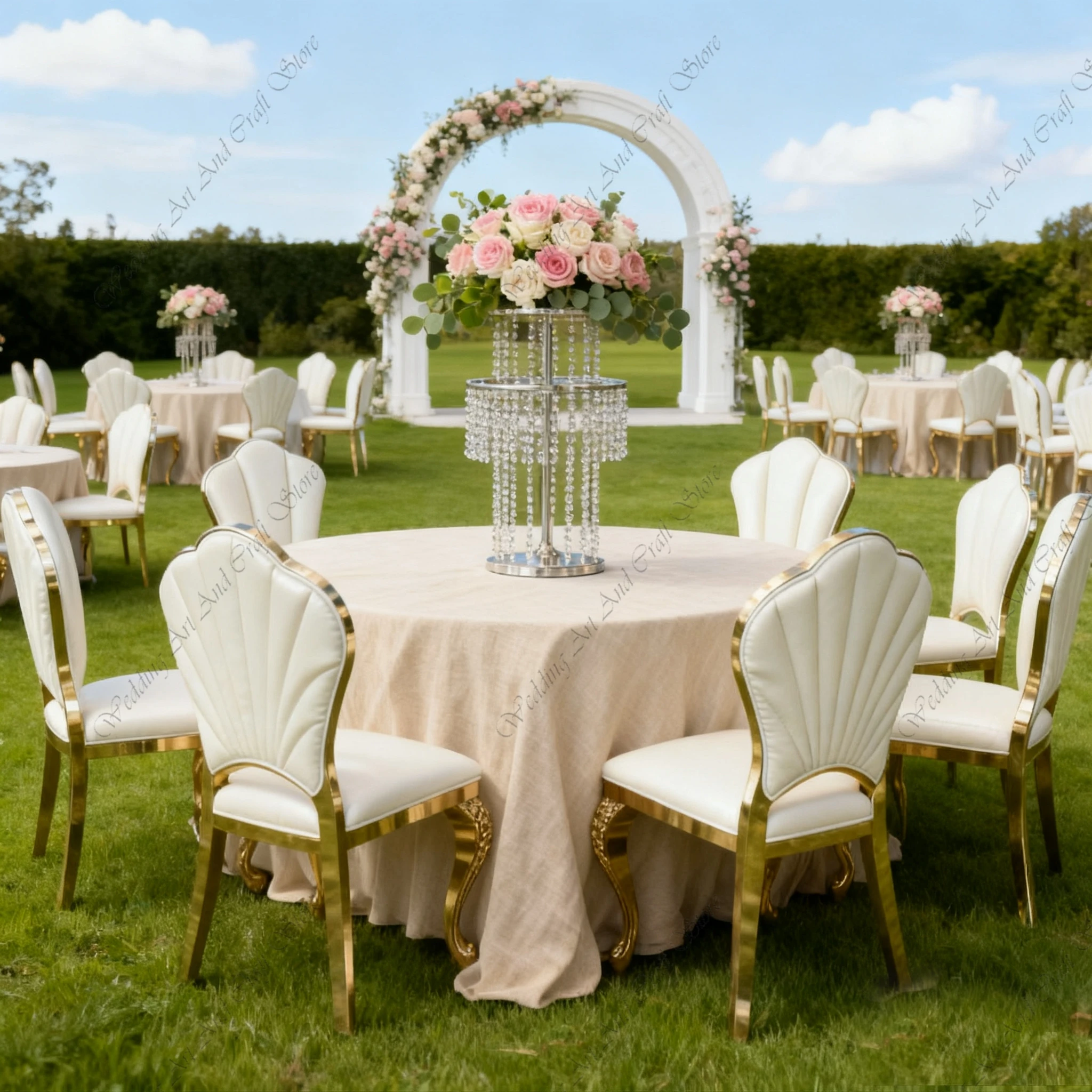 

10pcs 60-100cm f30 Luxury Gold Metal Crystal Flower Stand 100cm Wedding Arch Flower Centerpieces for Wedding Decoration hh310