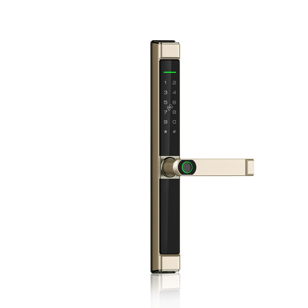

JX8801 TTLock APP Bluetooth Keyless Automatic Electronic Waterproof Smart Home Fingerprint Door Lock for Aluminium Sliding Door