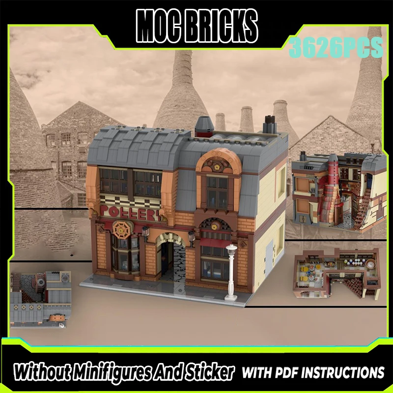 

Exquisite new product MOC building block building model ceramic town technology modular children's toy gift DIY assembly set