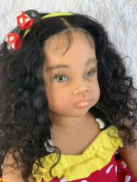 SINO-BB Customized 32''/80cm Reborn Baby Meili With Hand-Rooted Hair Already Finished Doll African Dark Skin Christmas GIft