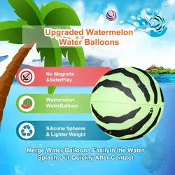 1Pcs/6Pcs Interesting Beach Ball Multi-use Watermelon Water Balloon Reused Splash Balls Water Bombs Water Balloons  Gift