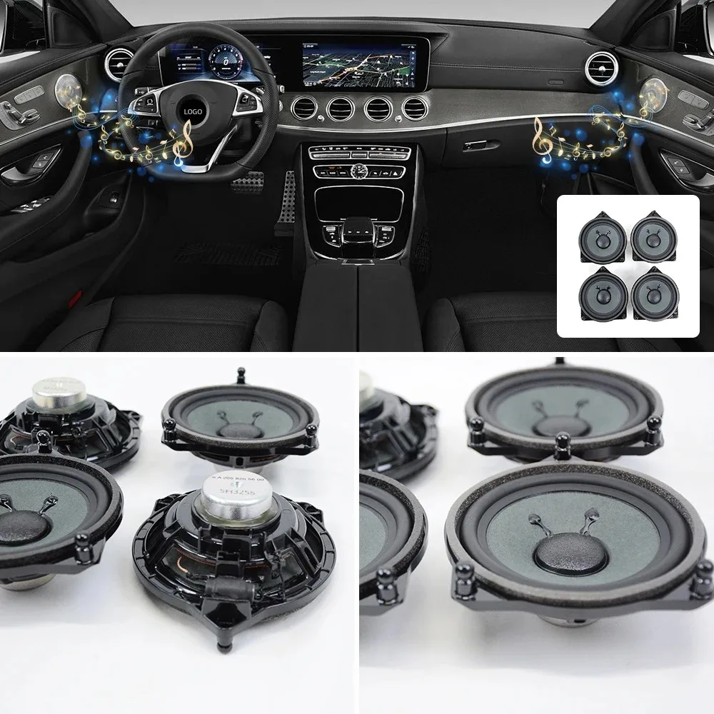 Subwoofer do carro para Mercedes W205, W213, W222, GLC, Tweeter, cabos divisor, conexão de graves, encaixe de áudio, fios de chifre, sob o assento