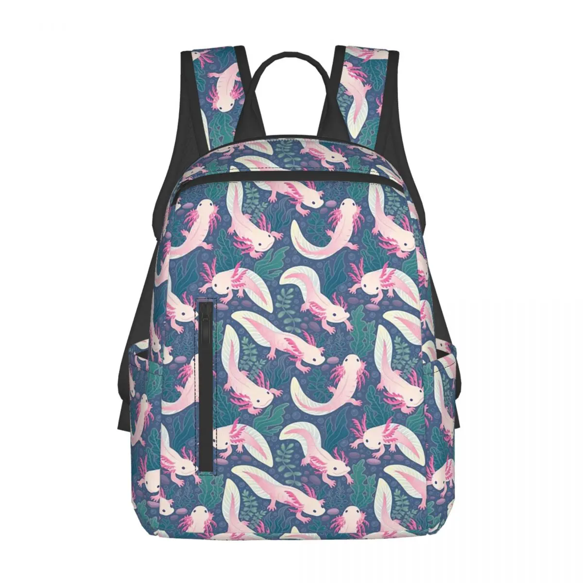 

Axolotls Backpack Daypack Large Capacity Children BookBag School Bag Shoulder Bags for Men Women