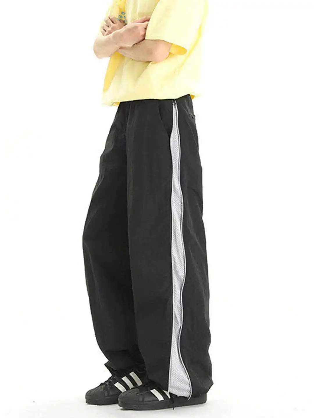 Mulheres verde y2k baggy pára-quedas calças harajuku retalhos calças de carga japonês 2000s estilo 90s vintage calças oversize roupas