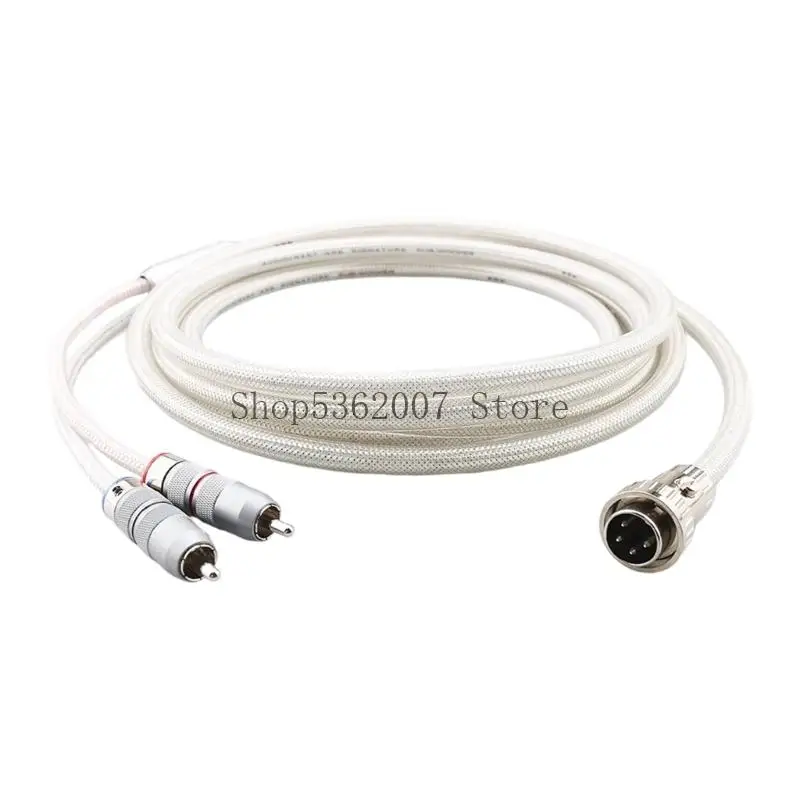 Professional 4Pin DIN Male To 2RCA Composite Extension Cable Studio Equipment 40JB