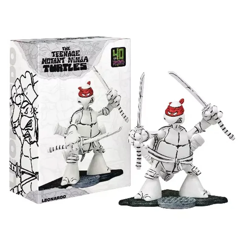 Teenage Mutant Ninja Turtles TMNT SDCC 2024 Limited Edition Black White Sketch Collect Action Figure Model Toy Decoration Gifts