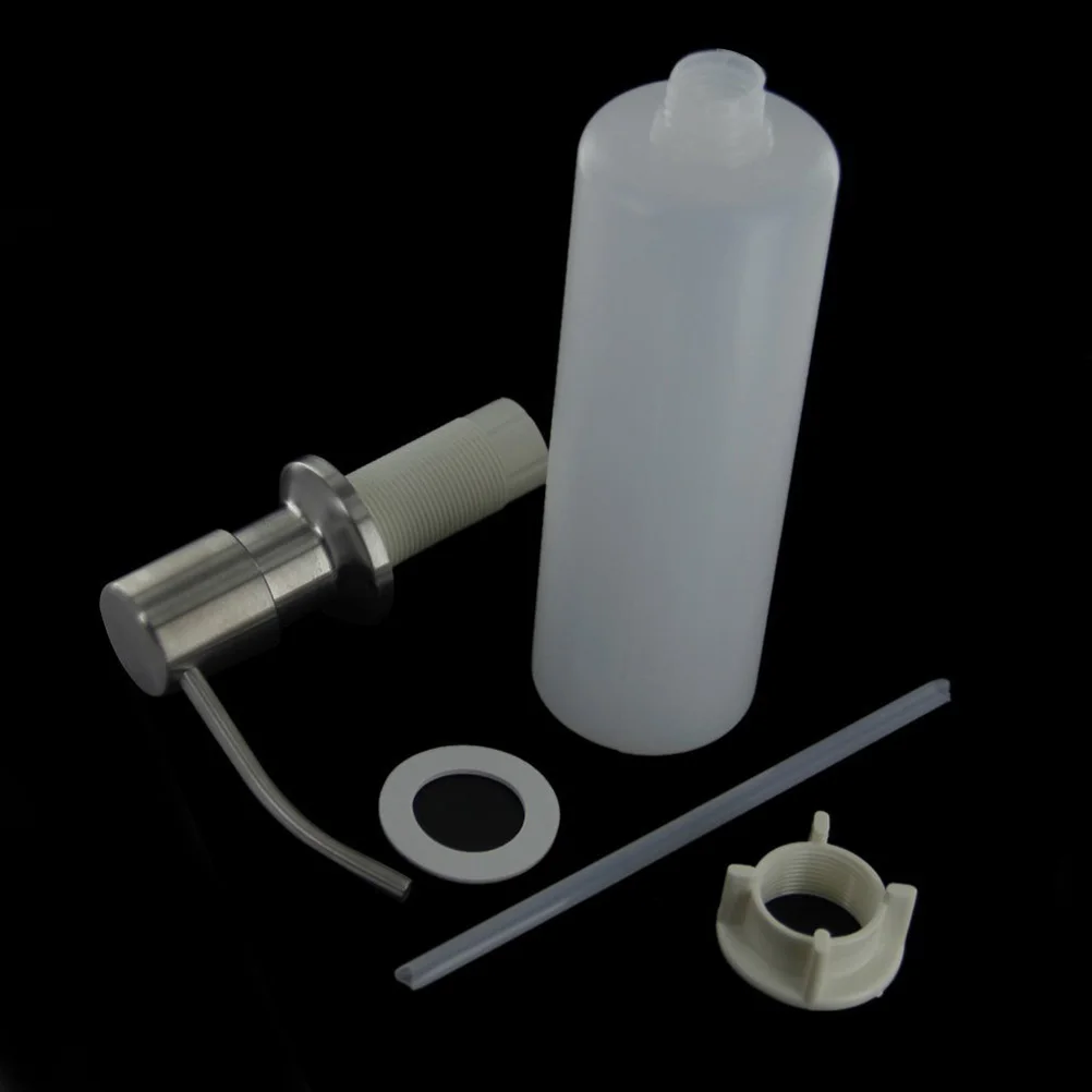 

300Ml Stainless Steel Soap Dispenser Lotion Pump For Kitchen Sink Shampoo Bathroom Use 5.5Cm Base 27.5Cm Height