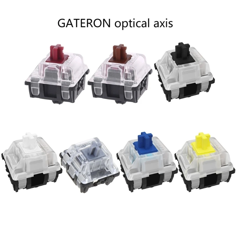 Gateron Mechanical Keyboard Optical for GK61 SK61 White Black Red Brown Yellow Silver Customize