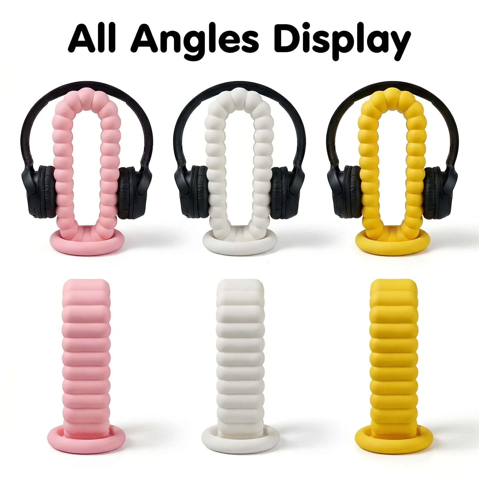 Creative 3D Printed Headphone Hanger Practical Multicolor Desktop Audio Accessory Organizer
