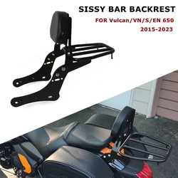For Kawasaki Vulcan 650 S VN650 S650 EN650 2015-2023 Motorcycle Rear Detachable Passenger Sissy Bar Backrest Rear Luggage Rack