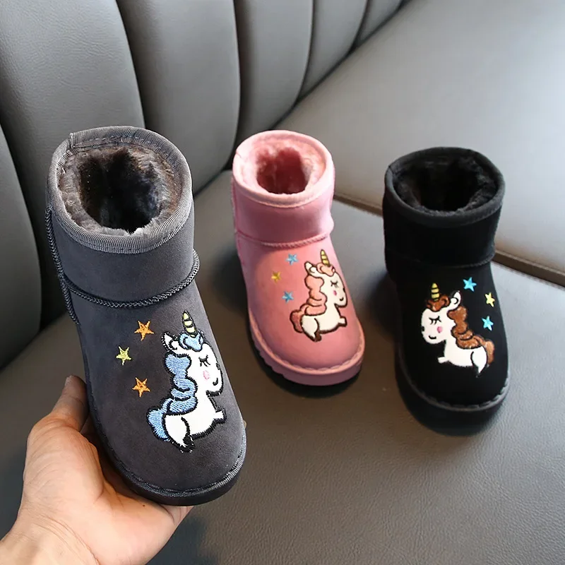 Botas Para Niña Plush Children Snow Boot New Thickened Girl Cotton Shoe Suede Ankle Boots Boy Casual Shoe Children Shoe Сапоги