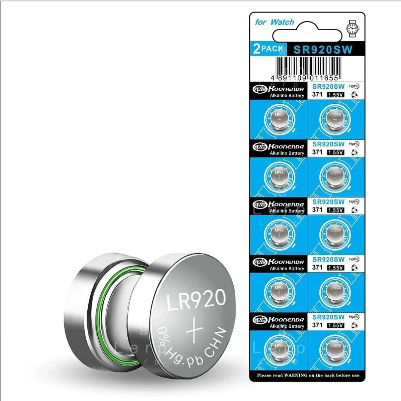 Sr920sw Universal Button Battery, Adequado para Relógios De Óxido De Prata, Relógio De Quartzo, AG6, IR920, 171, IR69, 371