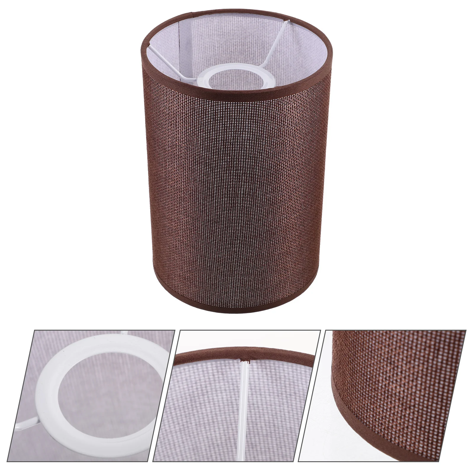 

Round Lamp Shade Linen Iron Design For Bedroom Living Room Table Floor Lamp Decorative Lighting Accessory