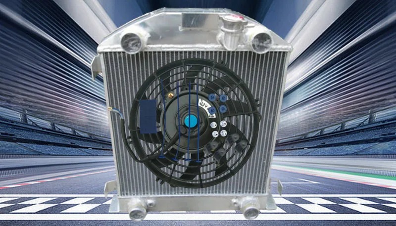 3 Row Aluminum Radiator &FAN For 1928-1929 28 29 Ford Model A W/FLATHEAD ENGINE