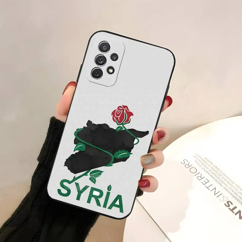 Syrian Syria Flag Phone Case Funda For Samsung A32 A21 A22 A30 31 A40 A42 51 A50 A52 53 A70 A71 A73 72 A80 A91 S10 Lite Shell