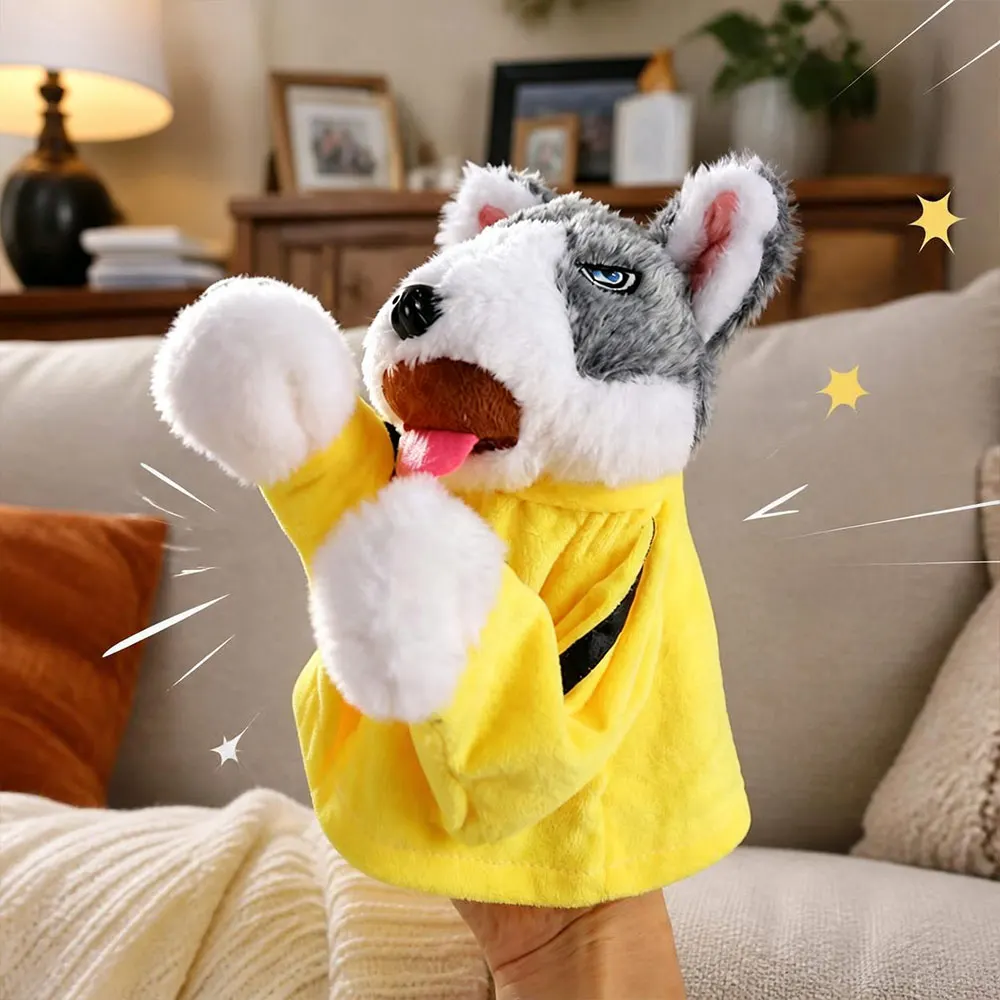 Creative Creative with Sound Boxing Dog Doll Plush Kids Gifts Husky Vocal Hand Puppet Battle Tricky Doll - Aliexpress Deal