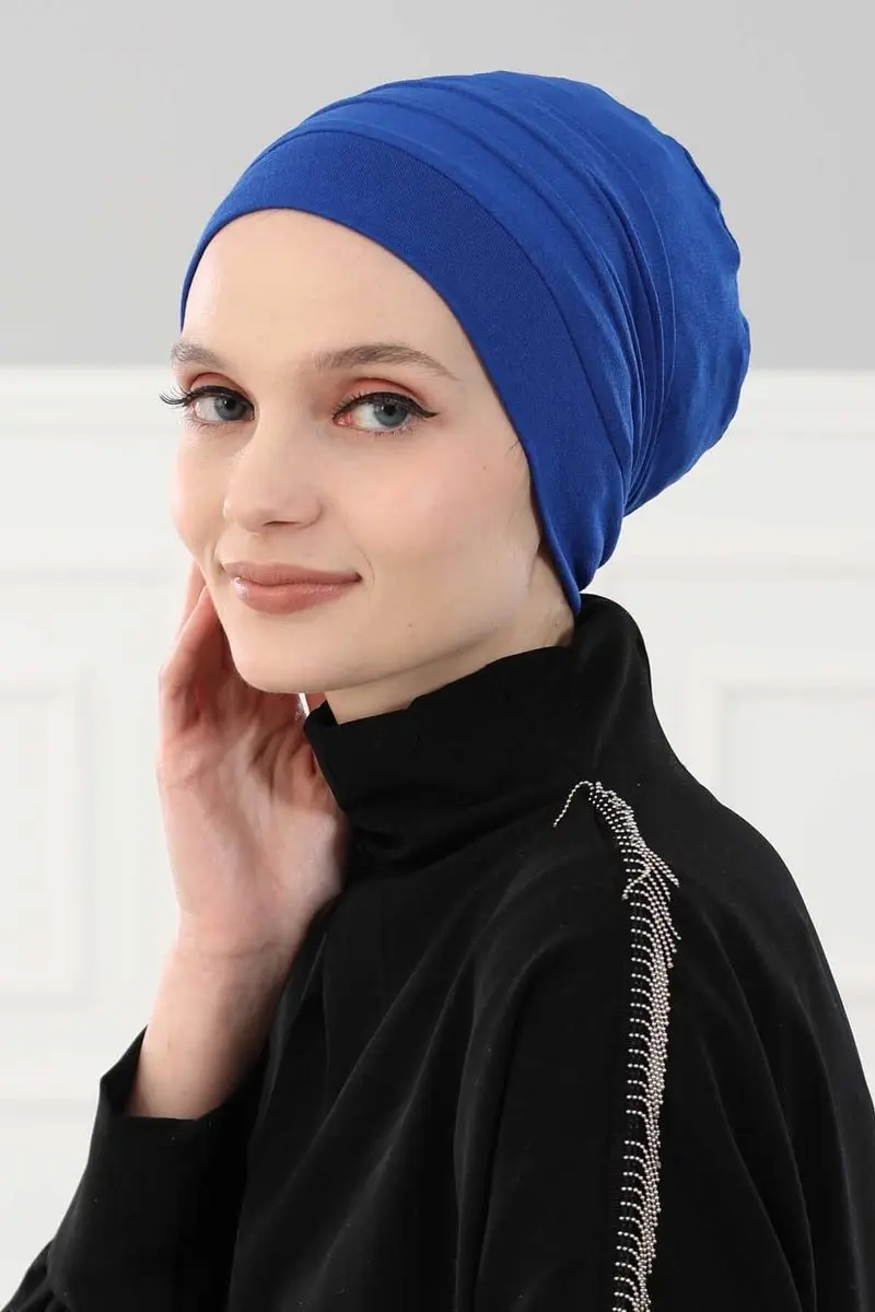Beret Model hijab Bone Saks blue