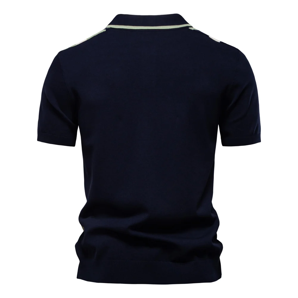 AIOPESON Brand Men\'s Striped Mesh Polo Shirt for High Quality Breathable Fabric Stylish Casual Male Polo Shirts ﻿