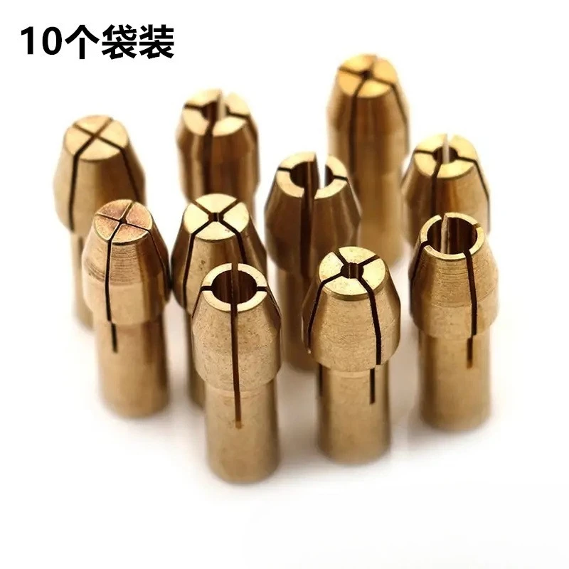 

10Pcs Mini Drill Chucks Adapter 0.5mm-3.2mm Dremel Mini Drill Chucks Chuck Adapter Micro Collet Brass For Power Rotary Tool