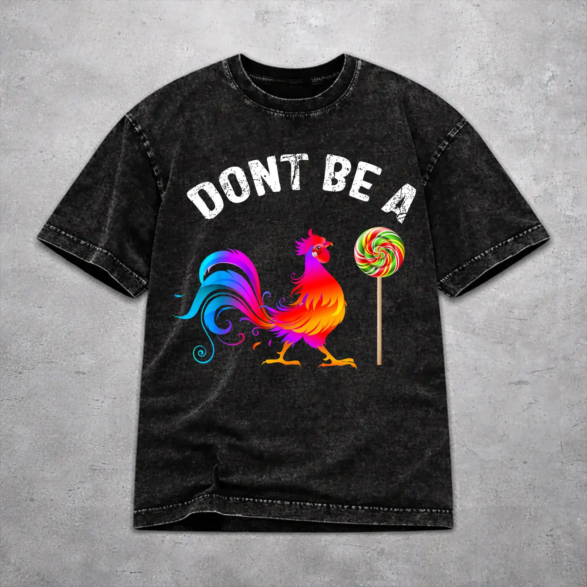 Women Men Don't Be A Sucker Funny Chicken Meme T Shirt Graphic Printed Washed Vintage  Harajuku Outfit Tees