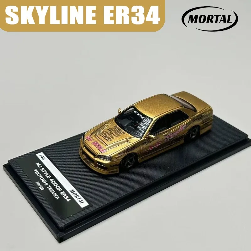Mortal 1/64 BLITZ KEN NOMURA D1 SKYLINE ER34 Alloy Motor Vehicle