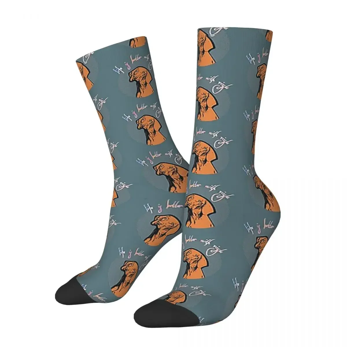 Hungarian Vizsla Pointer Dog Socks Harajuku Sweat Absorbing Stockings All Season Long Socks Accessories for Unisex Gifts