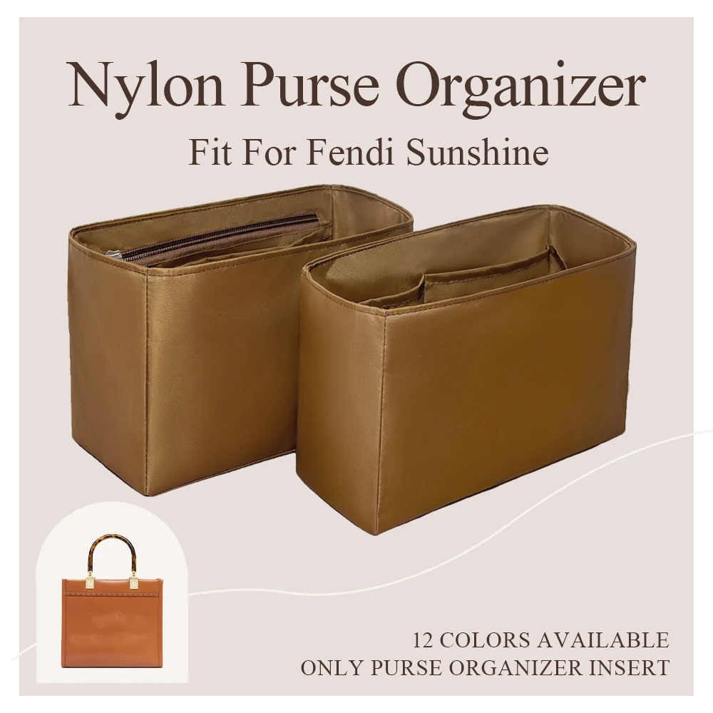 

Nylon Purse Organizer Insert Fit for Fendi Sunshine Inner Liner Bag Cosmetics Storage Inside Lightweight Bag In Bag