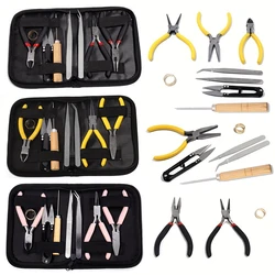 1 Pack Jewelry Making Supplies Kits with Jewelry Pliers Jump Ring Opener Awl Thread Scissors Helping Hands for Jewelry Repair