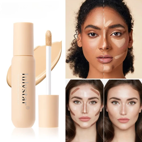 Imagen 2 del producto Corrector líquido de 6 colores, cobertura completa para cicatrices de acné, tatuaje, cuerpo, cara, resistente al agua, larga duración, fácil mezcla, maquillaje coreano