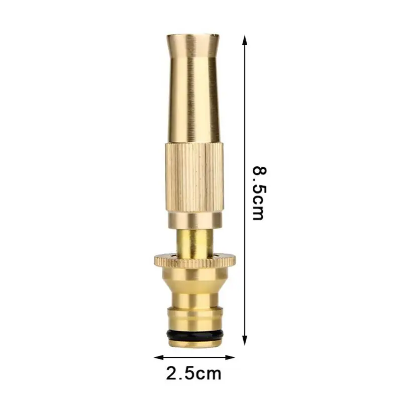 Spray Nozzle Water Gun Brass High Pressure Direct Spray Quick Connect Leakproof Design for Garden Lawn Car Cleaning