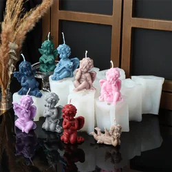 Wings Music Cupid Silicone Candle Mould DIY Retro Multi Style Angel Plaster Doll Resin Home Decor Valentine's Chocolate Making