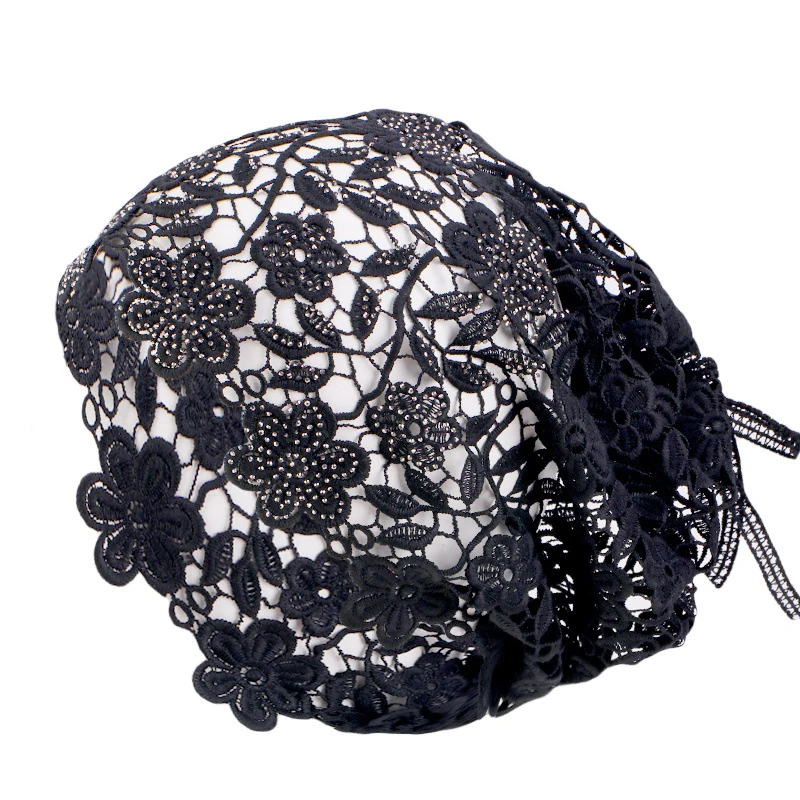 Gorro de Hijab interior de encaje de diamantes para Mujer musulmana, gorro preatado, transpirable, debajo de la bufanda, verano, Mujer islámica