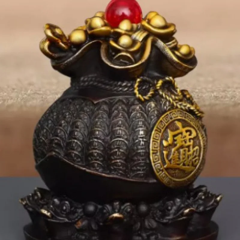 Bronze Wealth Ornament Home Living Room Entrance Decoration Brass Daily Progress Three-Legged Golden Toad Lucky Char