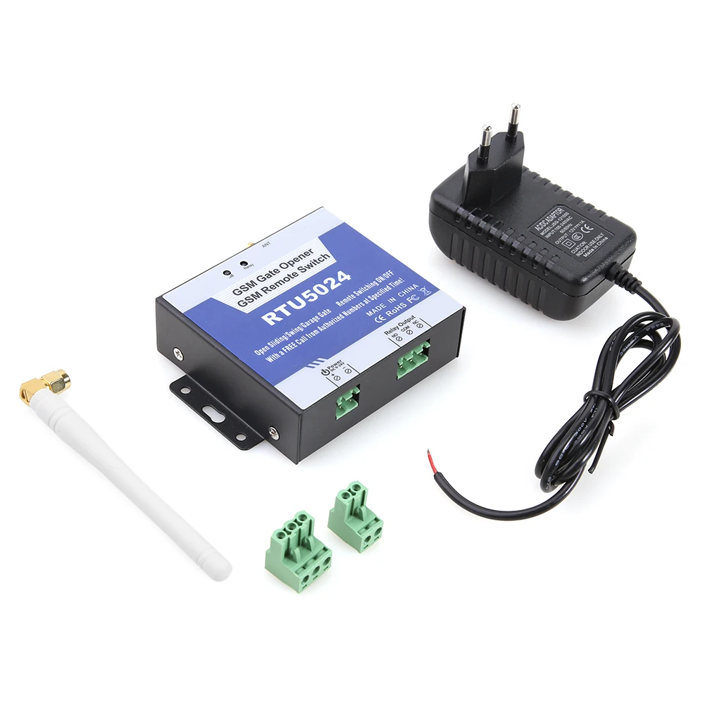 RTU5024 ชุดควบคุมการเข้าถึง GSM โปรแกรมไร้สายประตู 850/900/1800/1900MHz 4G US/EU ปลั๊กอุปกรณ์รักษาความปลอดภัยภายในบ้าน