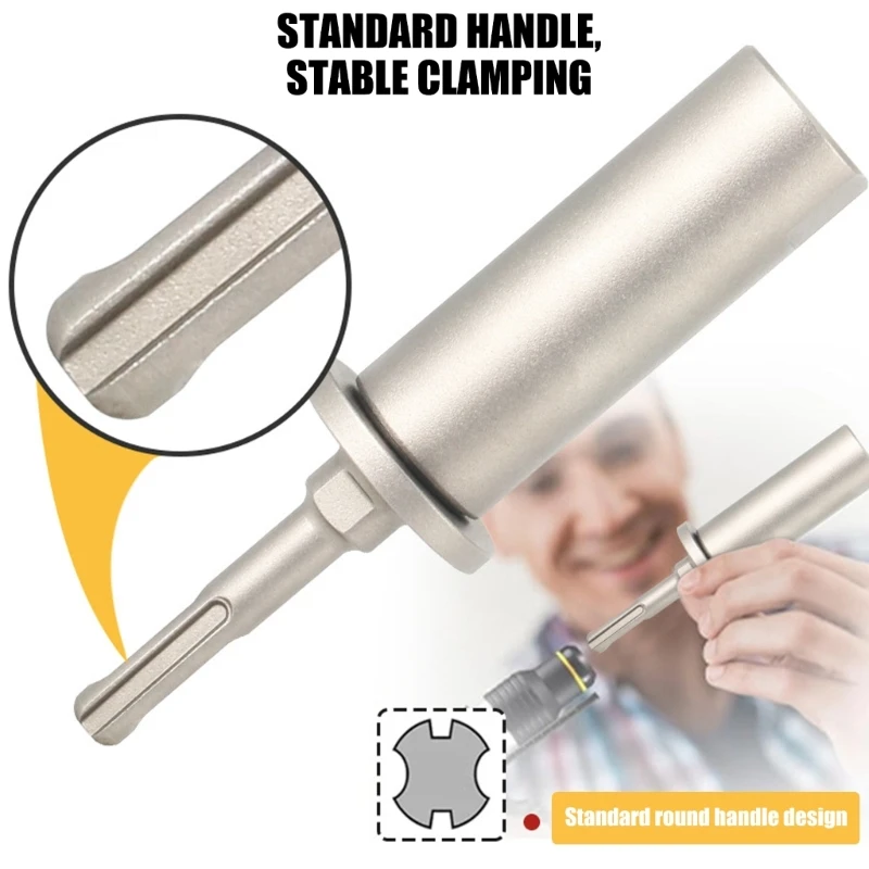 Professional Hammer Drill Bit Adapter Suitable for Ground Rod Driving, 5/8inch & 3/4inch Diameter, Enhancing Drop Shipping