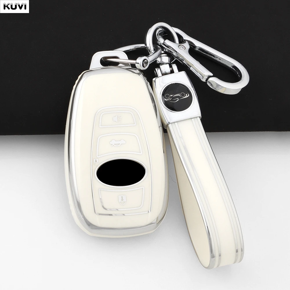 Fashion TPU Car Key Case Cover For Subaru Brz Wrx Xv Ascent Forester Outback Impreza Legacy Protected Keychain Shell Accessories