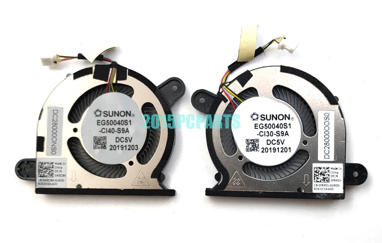 New for Dell XPS 13 9300 9310 2020 CPU & GPU Cooling Fans 0FRK0V 0WX28K