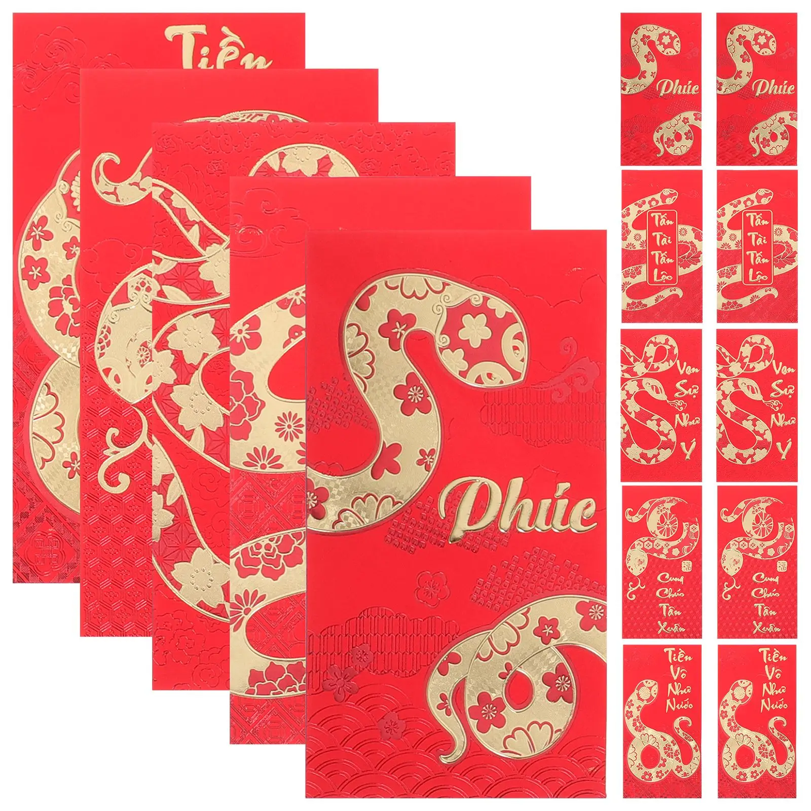 

30Pcs Chinese New Year Red Packets 2025 Snake Year Red Packets Red Envelopes New Year Money Storage Packets New Year Red Packets