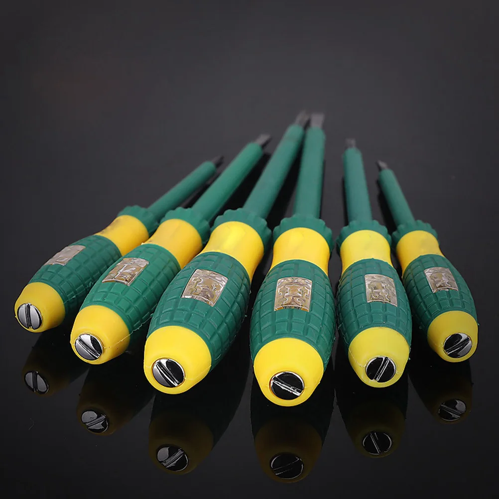 Tensione del cacciavite con indicatore LED Maniglia isolata per il rilevamento del filo neutro vivo Estensione del foro profondo