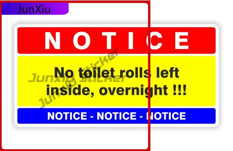 

Notice, No Toilet Rolls Inside Creative Helmet Scratch Cover Exterior Parts Vinyl Decal For Car Truck SUV Window Bumper Laptop