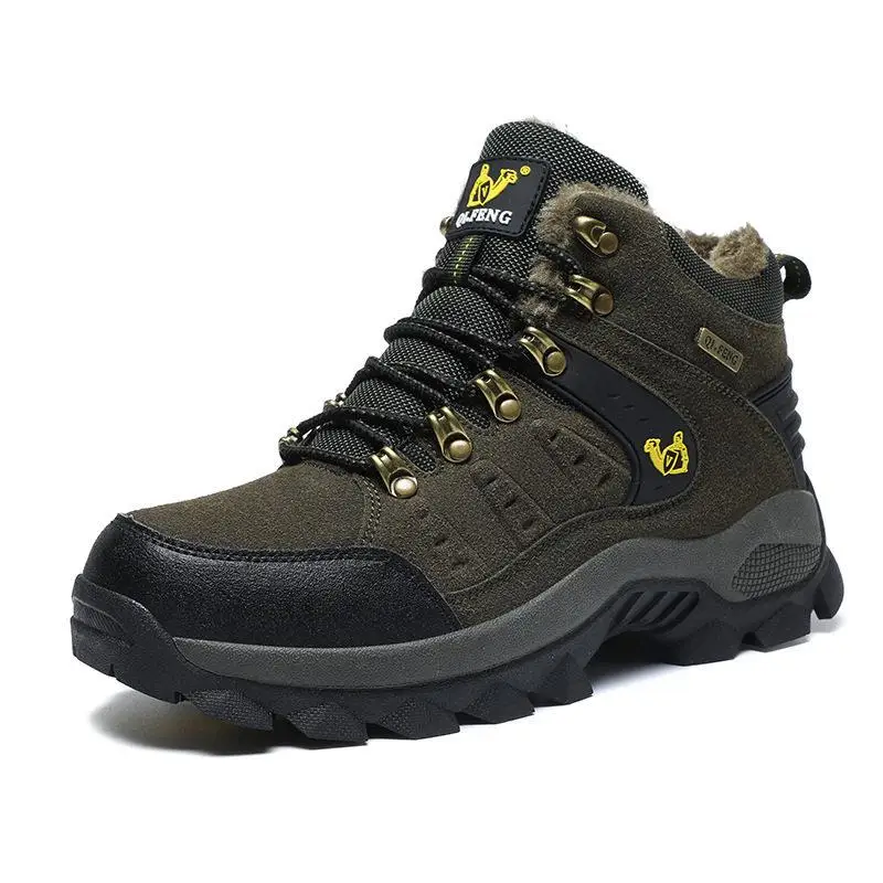 

Couples Outdoor Climbing Shoes Anti-Slip Wear-Resistant Sports Travel Large Size Cotton Hiking Shoes Warm Low Help Height
