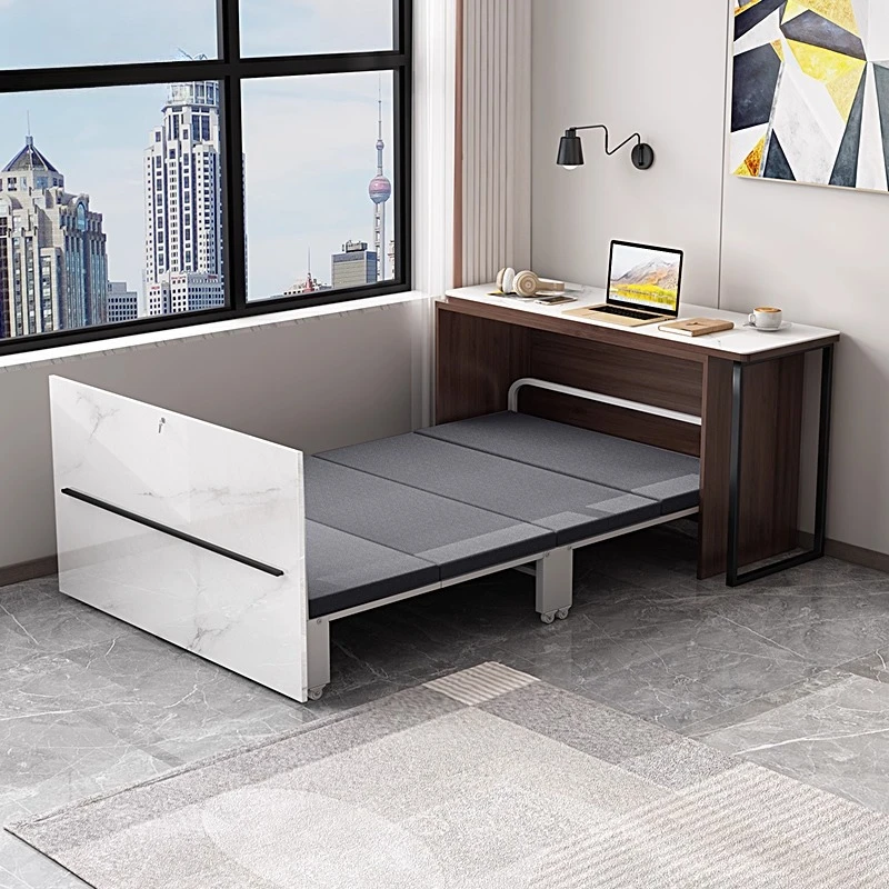 

Folding bed Office desk bed Integrated invisible Telescopic Dual-purpose household storage single