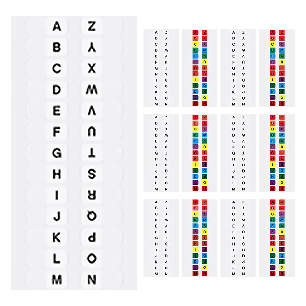 

20 set Colorful Alphabet Index Tabs A-Z 26 Letters Sticky Page Markers For Books Files Notebooks Binder Dictionary Self Adhesive