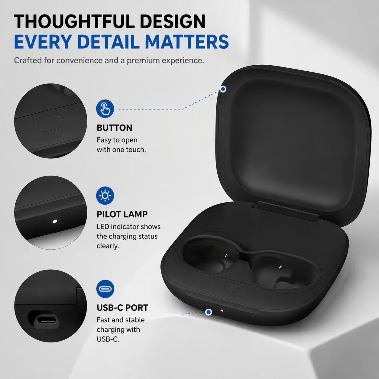 700mAh Battery Earphone Chargi - Usb C Earphone avis et prix