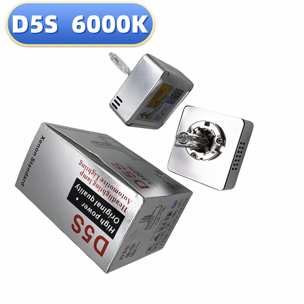 D5S Xenon Headlight Replacement Bulb 6000K 25W 12V High bright Super Bright bulb