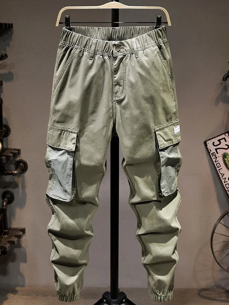 

Мужские свободные рабочие брюки для осени и зимы: новые, повседневные, для активного отдыха, с широкими штанинами, удобные, молодежные, модные