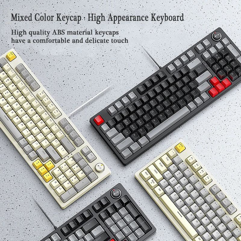 

T50 Mechanical Keyboard Gaming Keyboard Wired Keyboard Waterproof Hot Swappable 94 Keys RGB Light Mac Windows