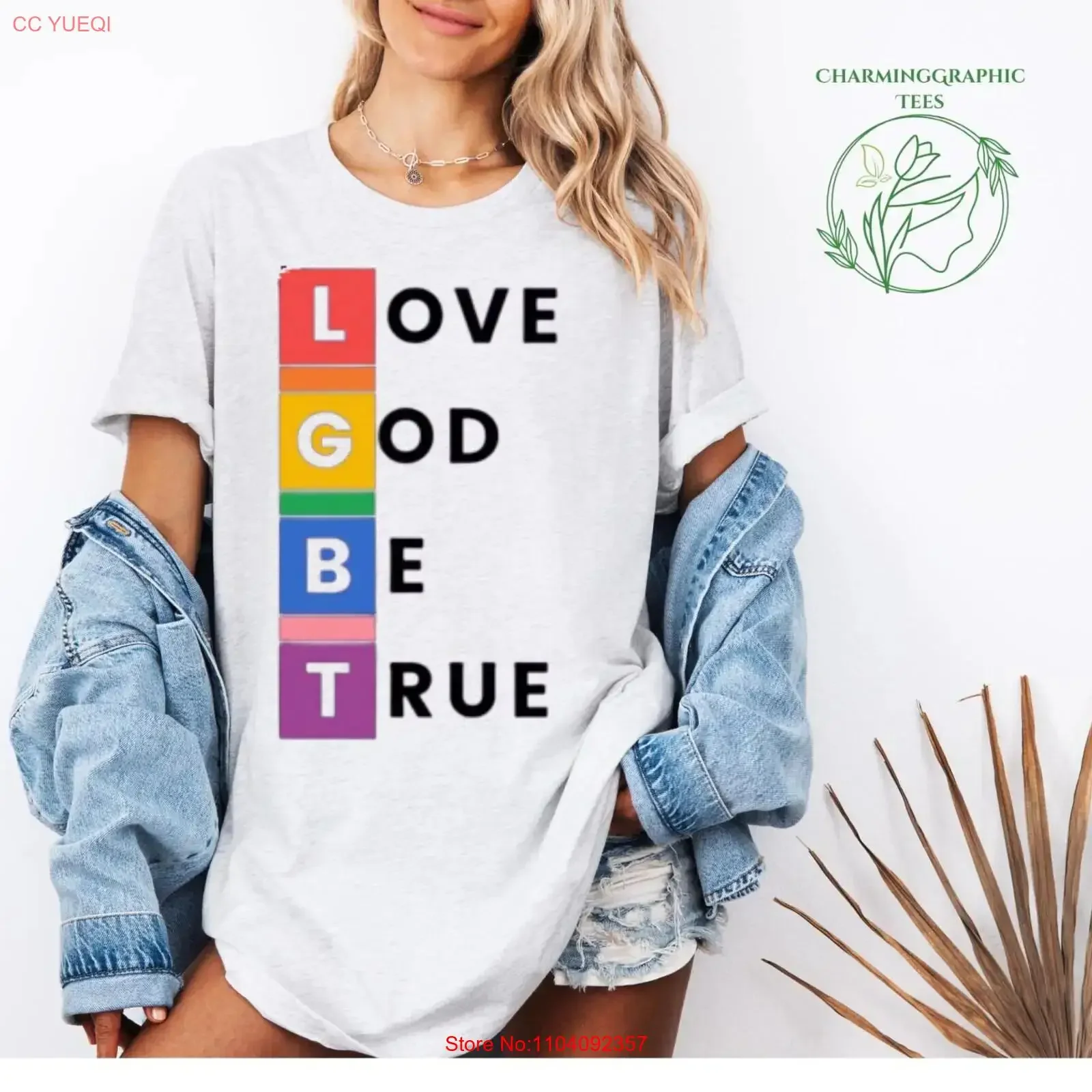 الله تي شيرت الإيمان الكنيسة الدينية المسيحية لها خمر غسلها لينة امتدت أعلى لارتداء اليومي أزياء أوم عارضة #1